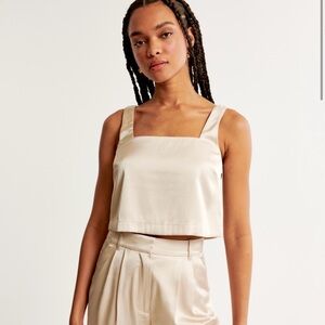 Abercrombie Satin Squareneck Top